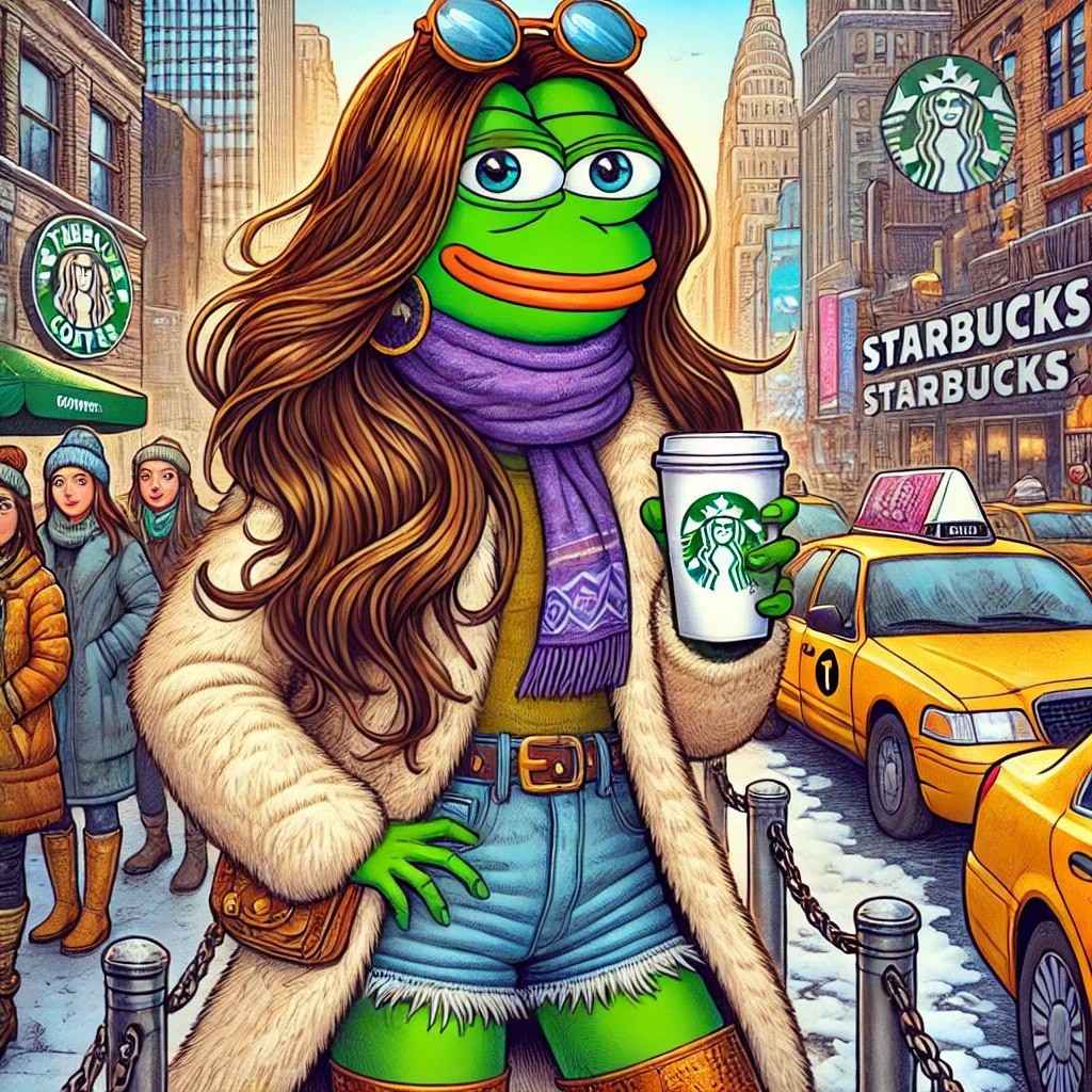 PEPE_BEBE01's tweet photo. $BEBE loves dressing up cozy for #winter #Holidays and going downtown for a @Starbucks $PEPE prefers winding down with a coconut and sunbathe- #POWERCOUPLE #MEMEDOM will never be the same https://t.co/oY2Mo6asKy