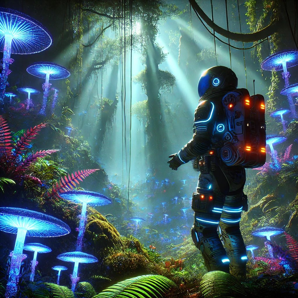 aipro_vider's tweet photo. Spaceman exploring alien jungle https://t.co/OMM4zyQt4t