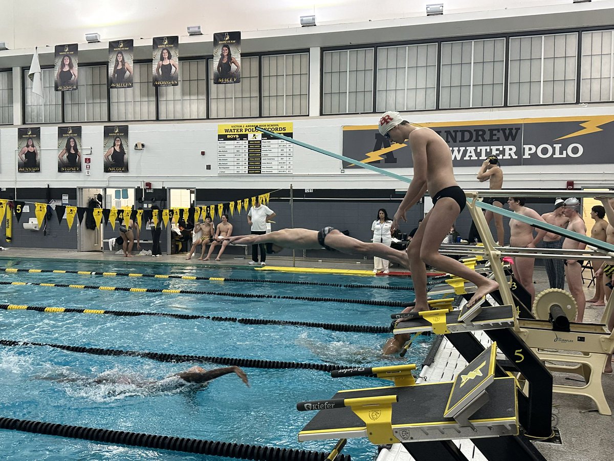 Great job by <a href="/VJASwimandDive/">Andrew Boys Swim and Dive</a> tonight vs Brother Rice