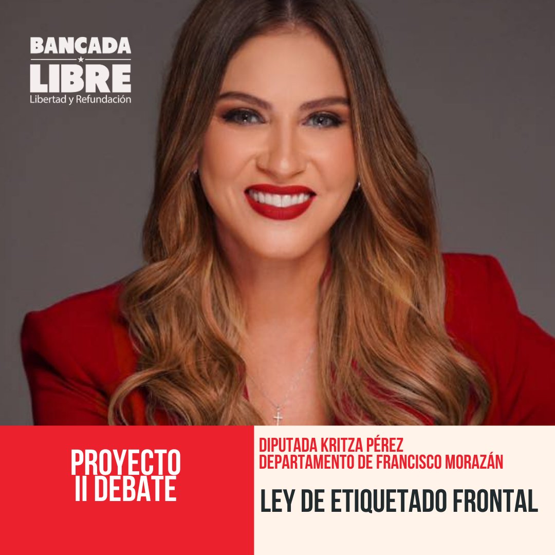 Bancada Libre (@bancadalibre) on Twitter photo El Congreso Nacional aprobó el segundo debate el proyecto de ley presentado por la vicepresidenta del Poder Legislativo, <a href="/KritzaPerez/">Kritza Pérez</a>, que propone la Ley de Etiquetado Frontal, orientada a implementar un sistema claro y comprensible que informe sobre los niveles de calorías, El Congreso Nacional aprobó el segundo debate el proyecto de ley presentado por la vicepresidenta del Poder Legislativo, <a href="/KritzaPerez/">Kritza Pérez</a>, que propone la Ley de Etiquetado Frontal, orientada a implementar un sistema claro y comprensible que informe sobre los niveles de calorías,