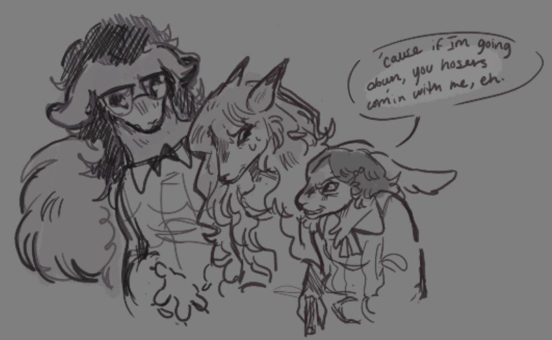 dinoopup's tweet image. anyone of yall fw the animal designs for hatchetfield characters or am i just cringe… || #npmd #maxjagerman #gracechasity #peterspankoffski #stephlauter #hatchetfield