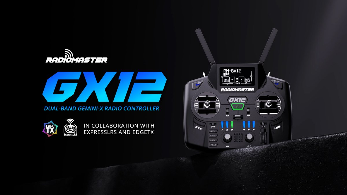 RadioMasterrc's tweet photo. The RadioMaster GX12 marks a new era in innovation and technology for high-performance radio controllers.  Welcome to the future of radio controllers—elevate your RC experience with the latest advancements in open-source technology and performance!
#GX12
#FPV https://t.co/OVom23a25F