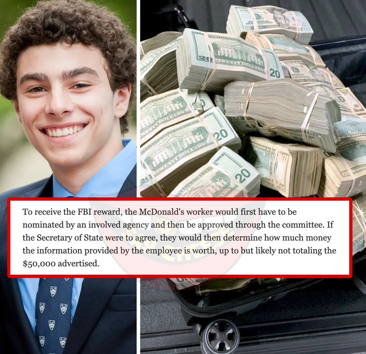 SaycheeseDGTL's tweet image. McDonald’s worker might NOT get the $50,000 reward because he called 911 &amp;amp; not the TIP number…. Also the money has to be approved by the Secretary of State