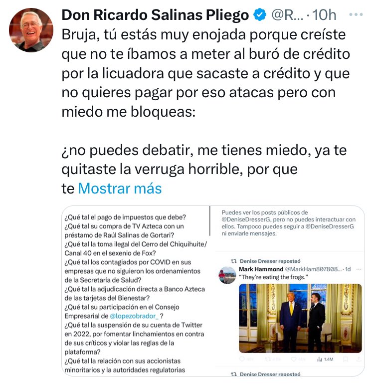 SinarSuarezS's tweet photo. No veo🔍a la “sociedad civil” ni a las feministas que protestaban con vehemencia ante postulación de Feliz Salgado Macedonio como candidato a la gubernatura de Guerrero, solidarizarse con Denisse Dresser, ante la #ViolenciaDeGénero, descalificativos y ataques de Salinas Pliego https://t.co/iyHUSeheTU
