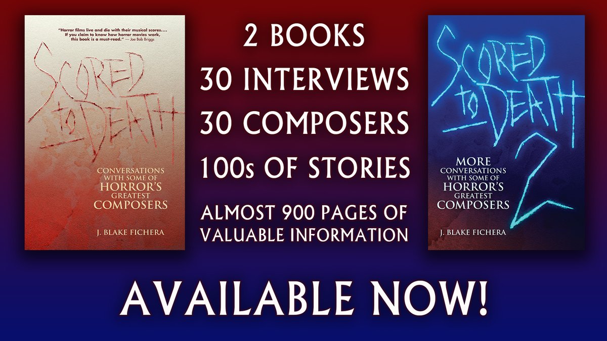 Scored to Death® Entertainment (@scoredtodeath) on Twitter photo Love horror movies? Dig film music? Like interviews with amazingly creative people?  
The SCORED TO DEATH books feature some of film music's most detailed interviews with 30 amazing composers who have contributed to the horror genre. 
Get your copies at amzn.to/3CV1a9w Love horror movies? Dig film music? Like interviews with amazingly creative people?  
The SCORED TO DEATH books feature some of film music's most detailed interviews with 30 amazing composers who have contributed to the horror genre. 
Get your copies at amzn.to/3CV1a9w