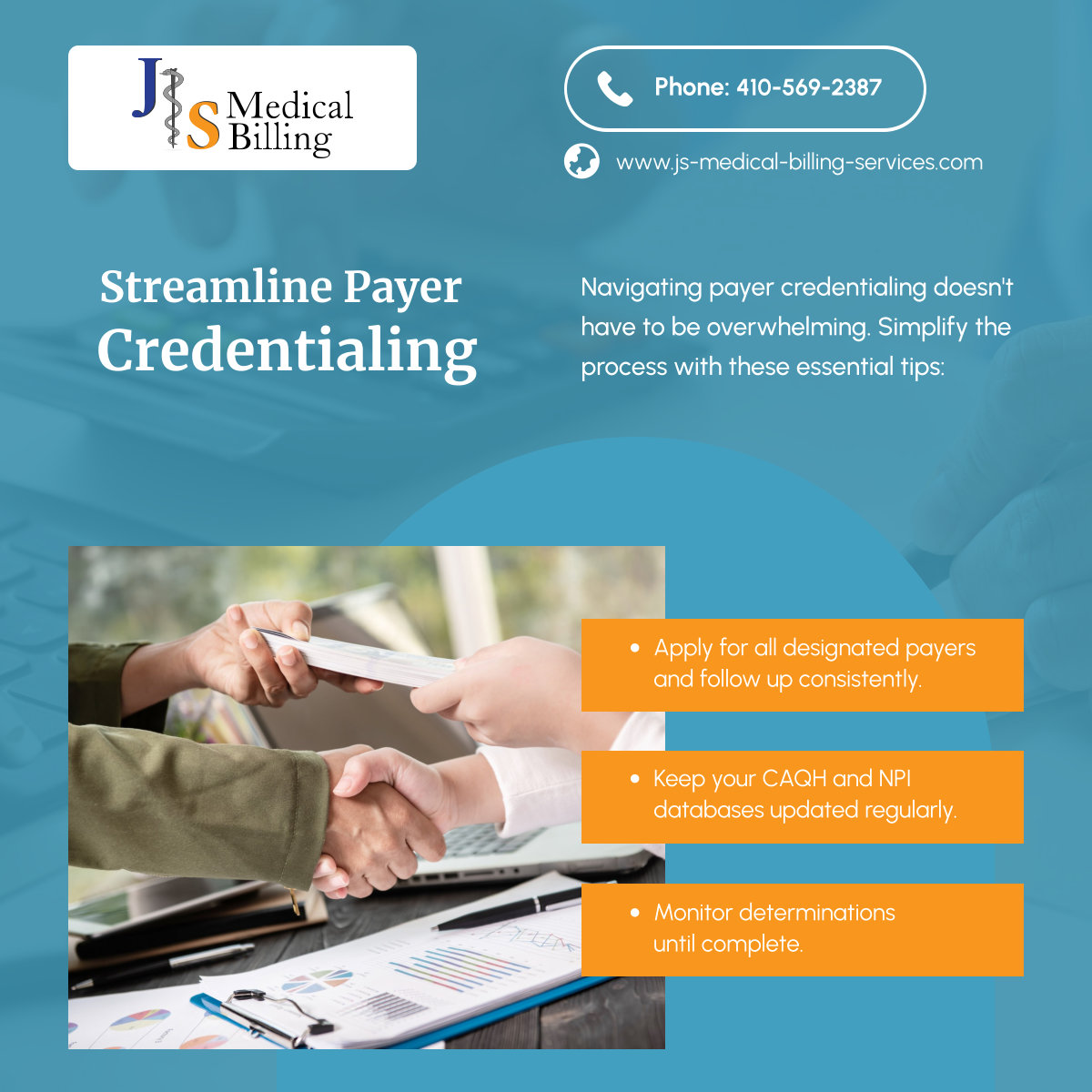jsmedicalbill's tweet image. Don&apos;t let credentialing delays slow you down. Stay proactive with thorough follow-ups and updated records. Ensure every payer&apos;s approval by staying organized and committed to the process. Learn more about effective credentialing.

#MedicalBilling #BelAirMD #CredentialingTips
