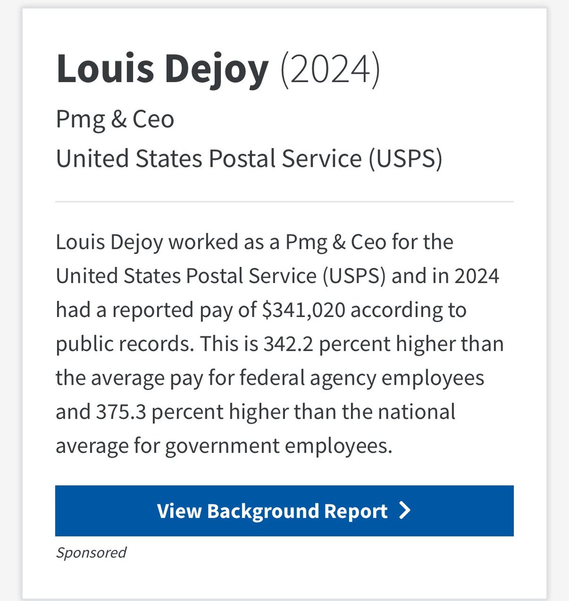 alx's tweet photo. This guy makes $341,020 a year paid by taxpayers’ money https://t.co/6L1LYPwp3R