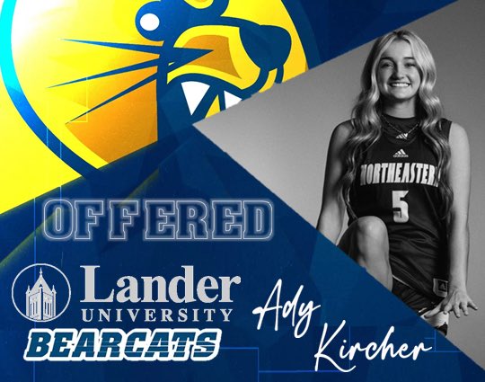 AdyKircher's tweet photo. SO SO THANKFUL and EXCITED to have received my first D2 offer from Lander University. Thank you to @NShelwick for believing in me and giving me the opportunity to play college basketball at @Lander_WBB! @CodyDudley87 @ckirch21 @hannahmkirch @NortheasternGBB @ops_bball https://t.co/H2QVQ0G9HI