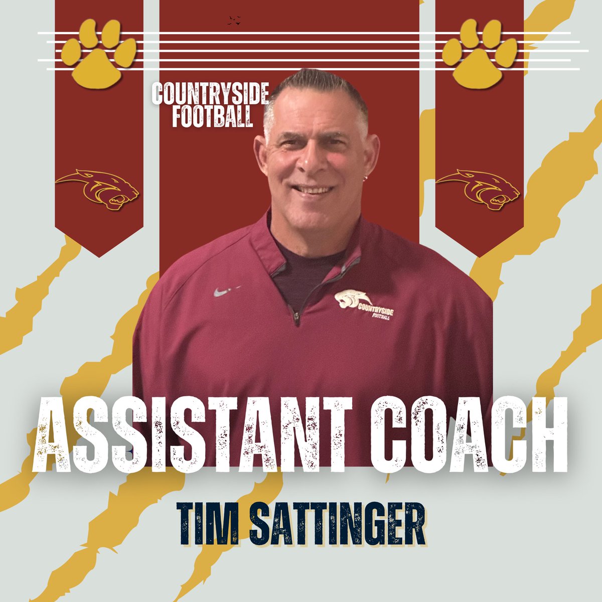 Coach_AJSatt's tweet photo. Welcome Aboard Coach Sattinger!
1985 Graduate of Countryside HS, All-American Offensive Lineman, Southern Illinois Letterman, 25 Years Of Coaching Experience! #CougarPride #BEST https://t.co/96g6DDTJHS