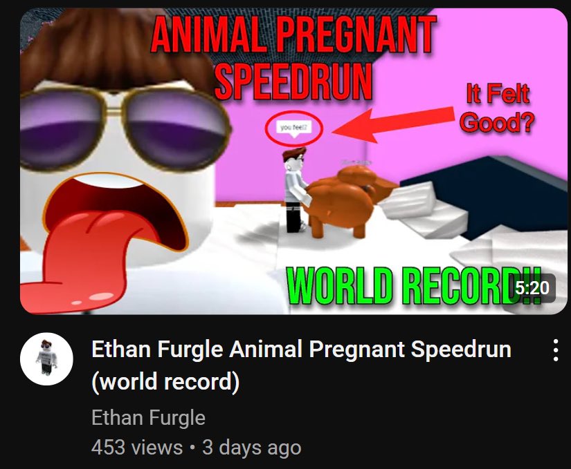 Bad Youtube content tweet media