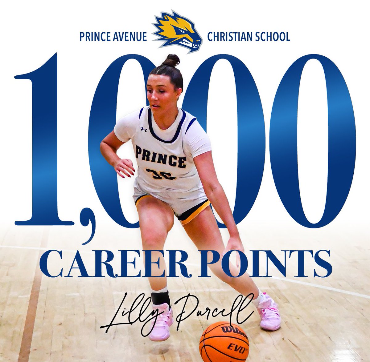 PACSgirlsbb's tweet photo. MILESTONE! 

Lilly Purcell has surpassed 1,000 career points!! We are so proud of you, Lilly! You have put your blood sweat and tears into this program and we can’t thank you enough! Let’s see how many more you can get this season!! https://t.co/ujM1U6sqIe