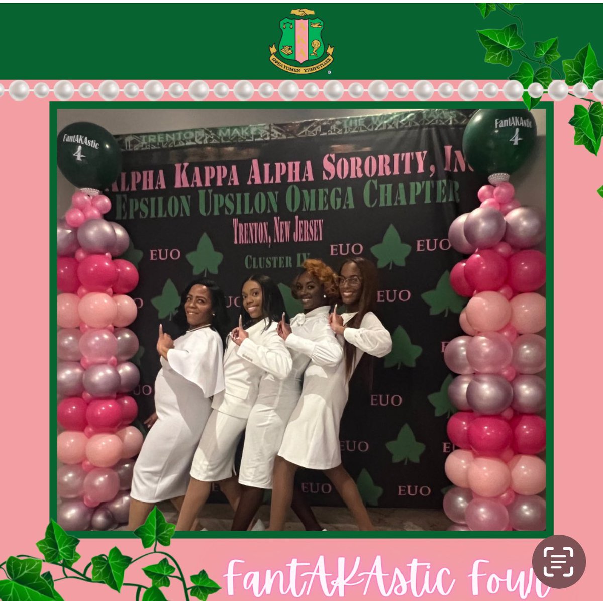 EUO_AKA's tweet photo. Correction:

The First and Finest ladies of Alpha Kappa Alpha Sorority, Inc.®️ Epsilon Upsilon Omega Chapter welcome our FantAKAstic Four new members into our illustrious sisterhood and look forward to them joining with us in providing service to all mankind. https://t.co/rVMu14KTep