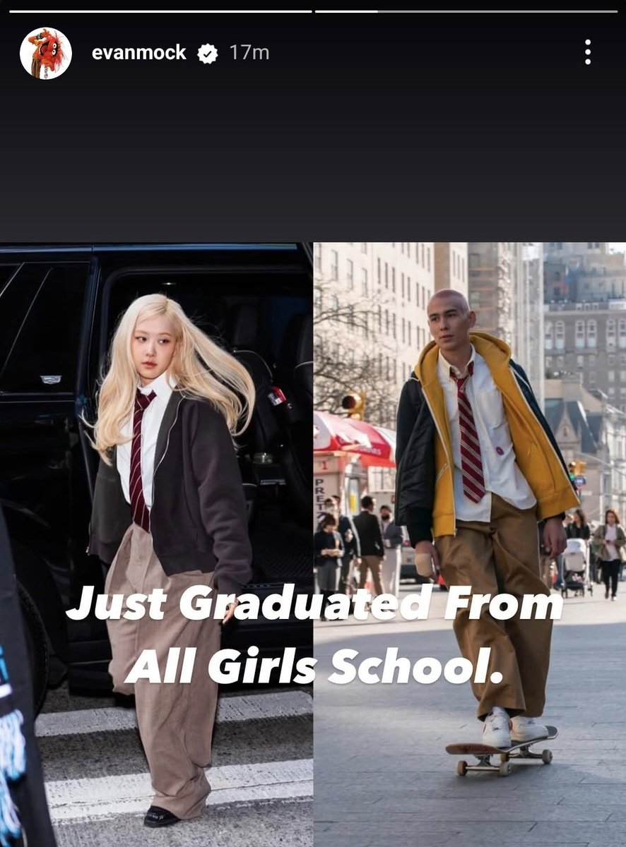 eternalroseanne's tweet photo. ROSÉ x Bruno vs. Evan - Short Story Summary:

*Rosé posted pic with Evan
B: wait a minute!! Who Tf is that??
R: 😏
B: So this your new man? where'd you meet him, at an all girls school?
*Evan posted his pic with Rosé
E: Just Graduated From All Girls School https://t.co/oyprmKX108