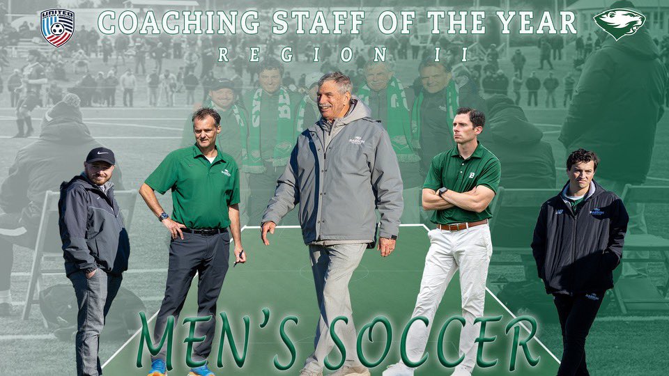 Congrats to our 5️⃣ on being awarded United Soccer Coaches Region II Men’s Soccer Coaching Staff Of The Year. 

🧢 Jon Anderson Head Coach 
👏 E.J. Reutemann Assistant Coach 
👏 Erik Sundsted Assistant Coach 
👏 Pat Daggett Assistant Coach 
👏 Michael Webber Assistant Coach
