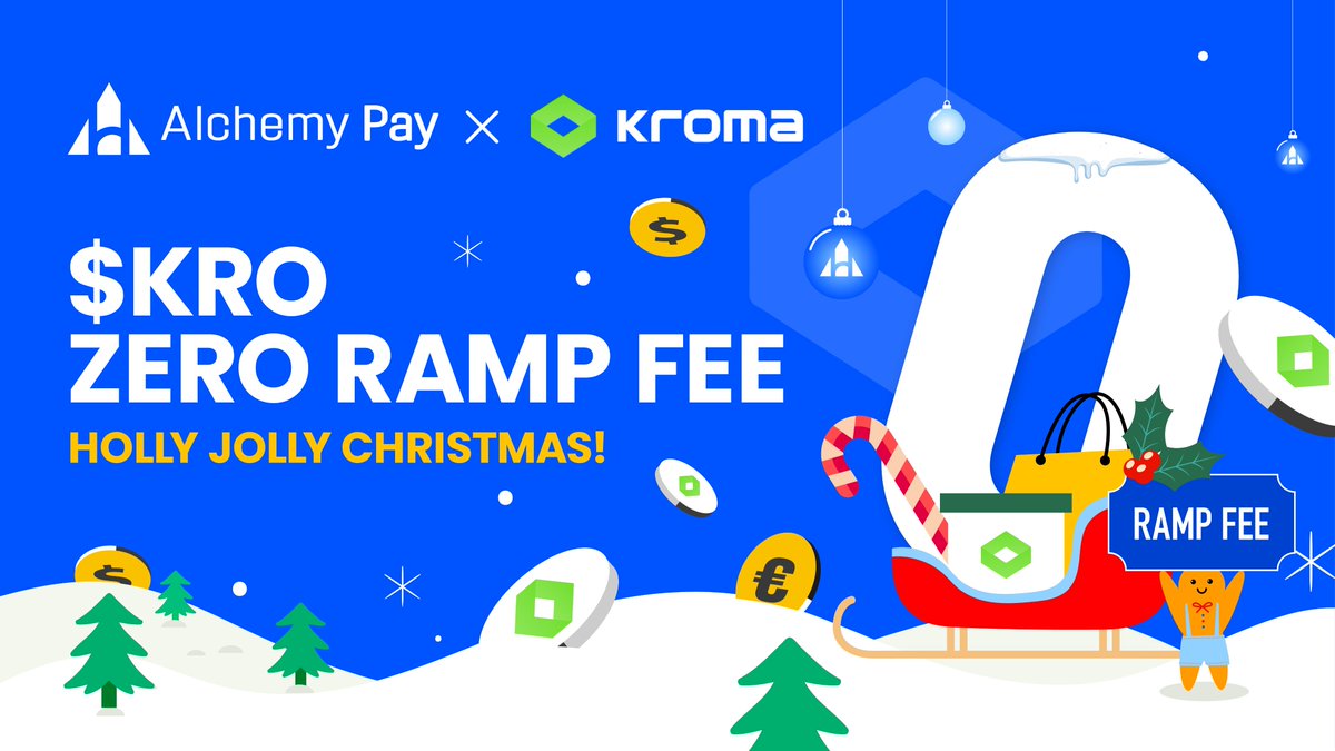 kroma_network's tweet photo. 🎄 Kroma 🤝 @AlchemyPay 🎄

We’re excited to team up with Alchemy Pay to bring you ZERO Ramp Fees for $KRO this Christmas!🎄

Now, you can seamlessly grab $KRO with #fiat for the ultimate convenience!

🗓️ Till Dec 31, 2024
👉Grab your $KRO here: https://t.co/55BCBbDQnb