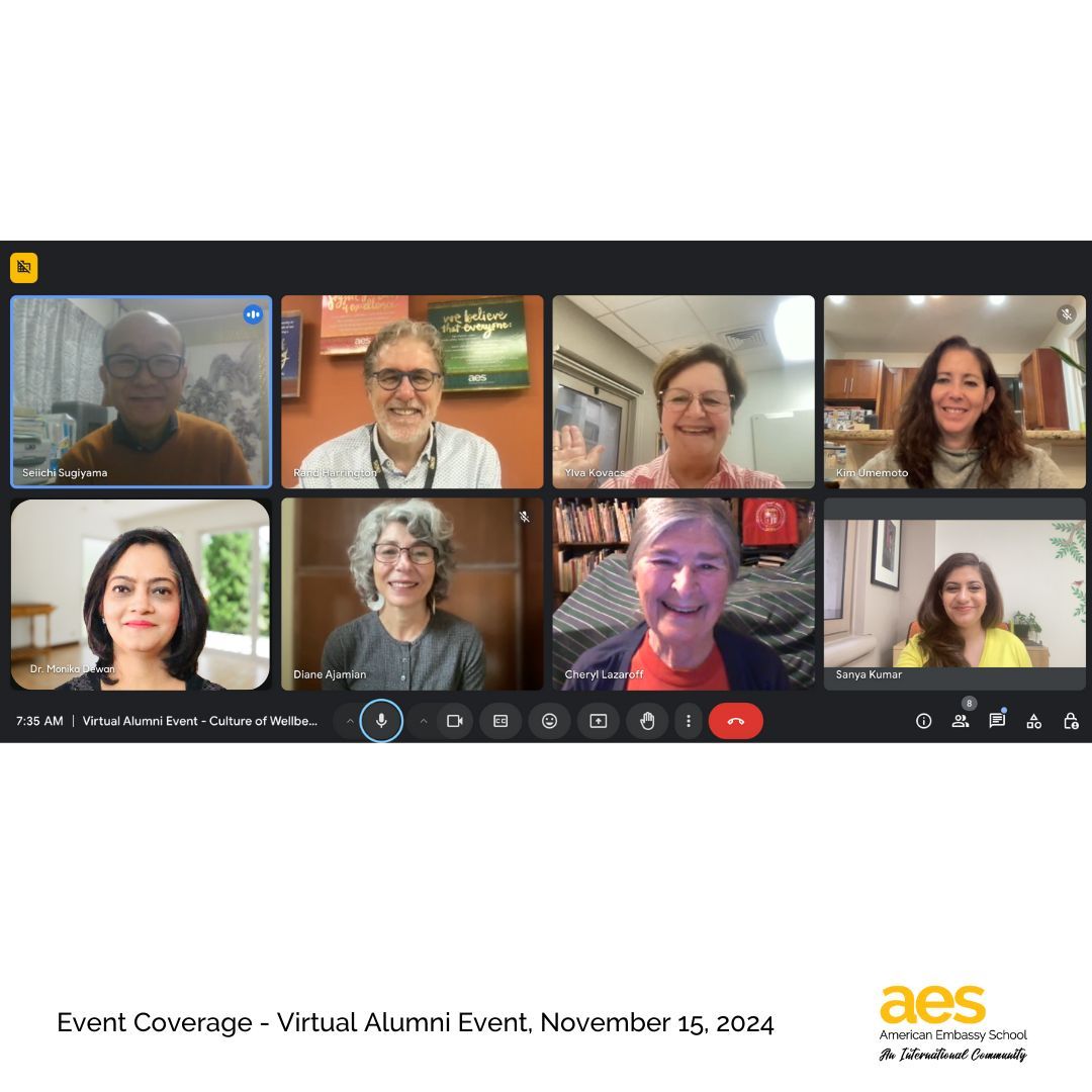 AESDelhi's tweet image. From 1959 to 2020, generations of AES alumni came together for a special virtual event filled with shared stories, cherished memories, and a grounding meditation session led by Diane Ajmain, our Elementary School Teaching and Learning Coach.

#AESAlumni #AESDelhi #Community #AIS