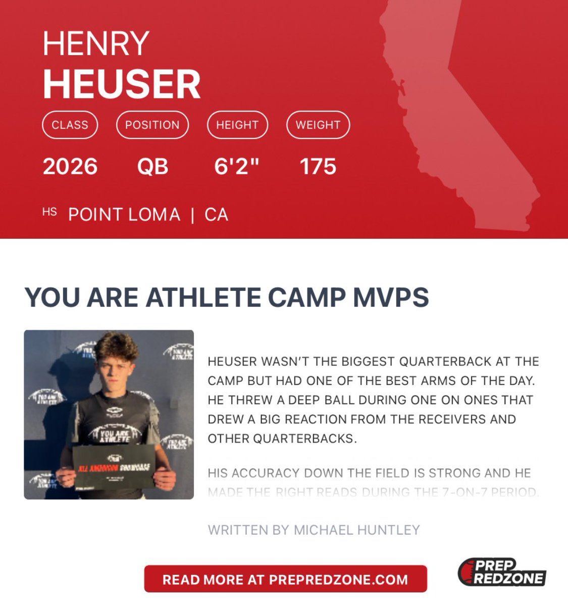 Thank you <a href="/PrepRedzoneCA/">Prep Redzone California</a> and <a href="/mikehuntley63/">Michael Huntley</a> for the write up!