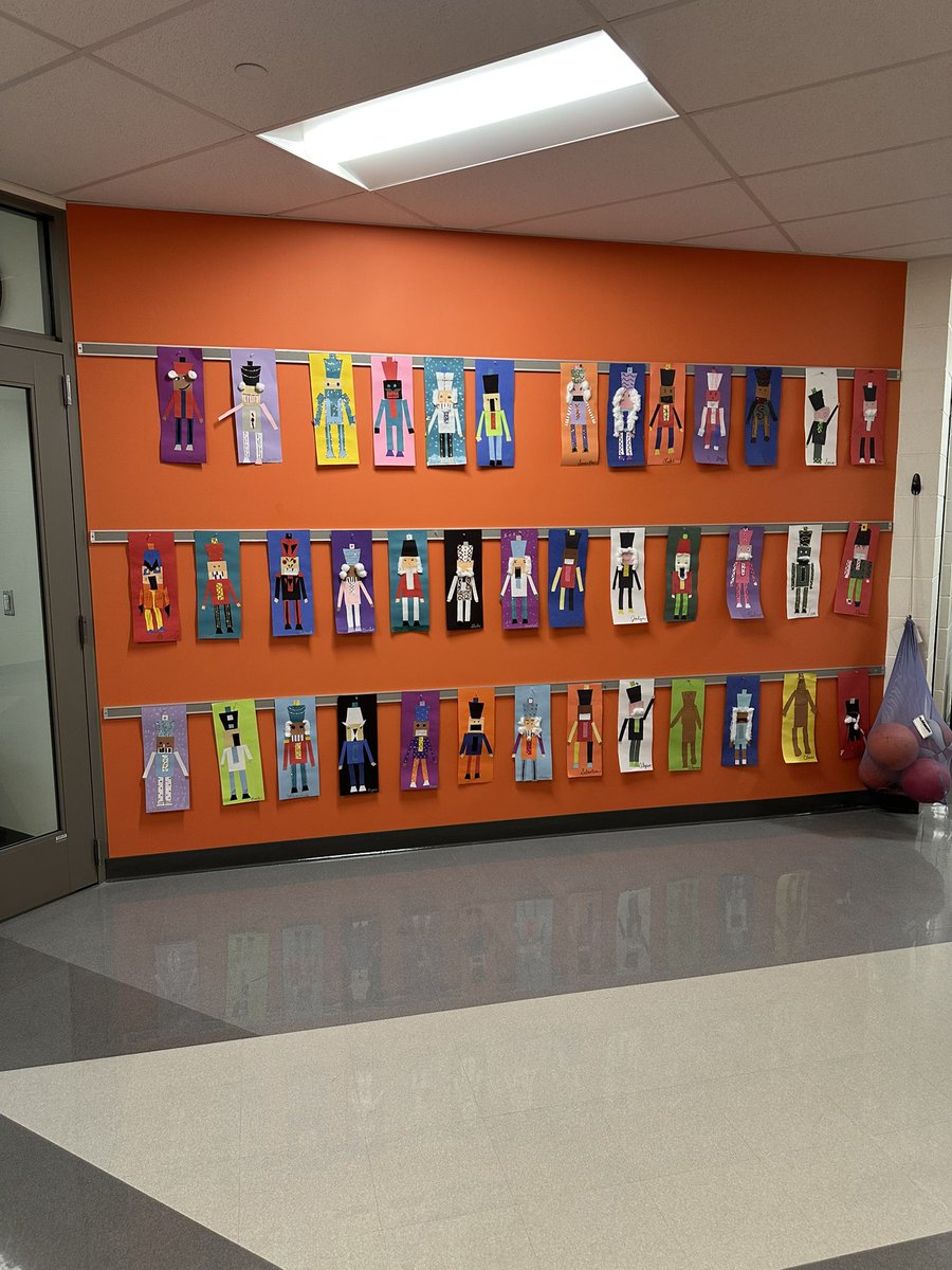 Nutcracker inspired holiday artwork at Kramer Elementary!