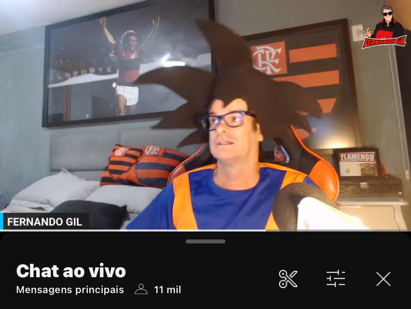 nattorres__'s tweet photo. apenas o Fernando Gil na live de goku com direito a kamehameha e genki dama 😅 https://t.co/1mjN3ovaLQ