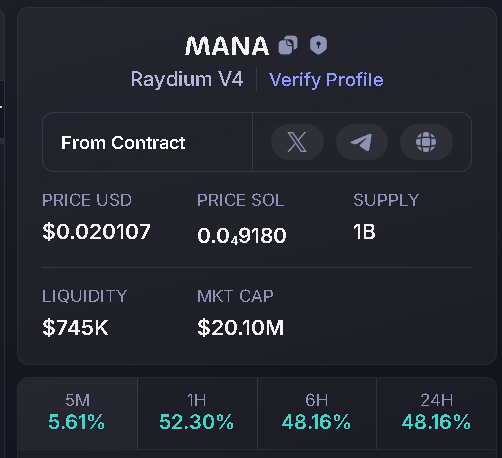 henri_sol's tweet image. Caught this In @CryptoClubG at 5m and doubled down at 8m

There's only three tokens launched by @truth_terminal

- $GOAT 580m 
- $FARTCOIN 450m
- $MANA 20m