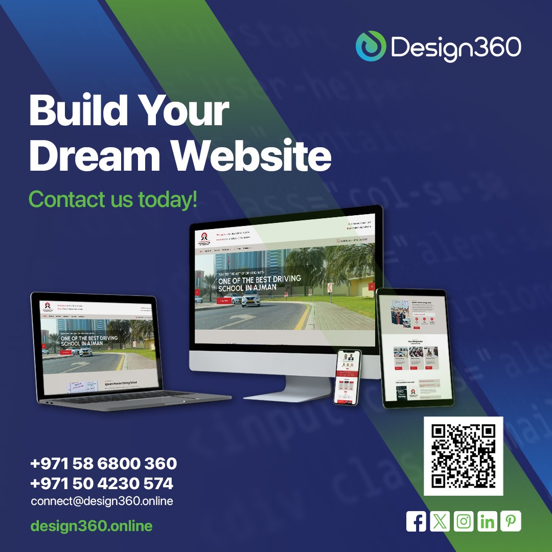 design360uae's tweet image. Build Your Dream Website with Design360!🪄✨
 Contact Us Today: +971 58 6800 360
#Design360UAE #uae #WebDevelopmentUAE #SEO #EcommerceDevelopment #TrendyWebDesign #AffordableWebDesign #websitedevelopment #seowebsite #cmswebsiteservices #wordpresswebsite #webmaintenanceservices