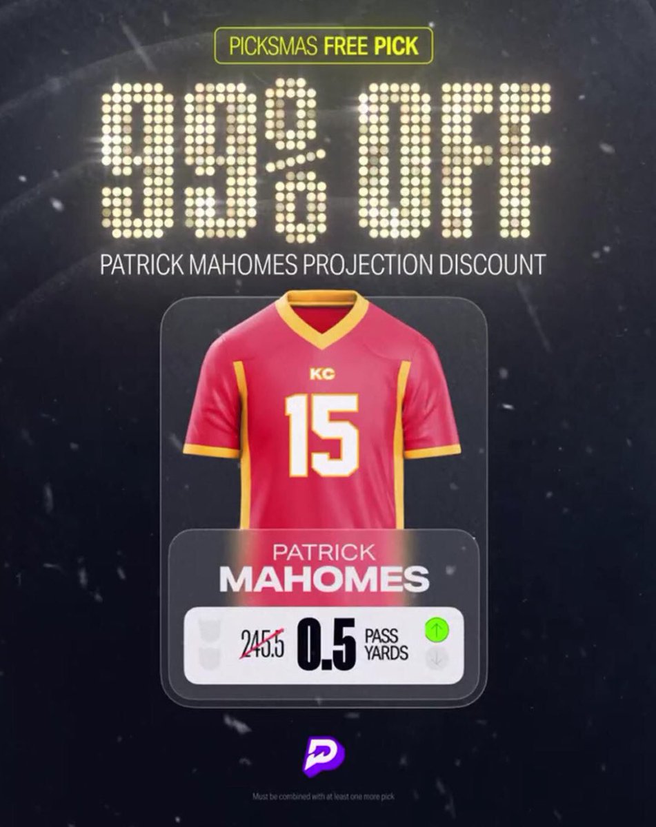If MAHOMES THROWS for just 1 YARD you WIN on <a href="/PrizePicks/">PrizePicks</a>! Click prizepicks.onelink.me/ivHR/JoeKnows and sign up with code JOEKNOWS and get $50 instantly when you play your first $5+ lineup. #Prizepickspartner