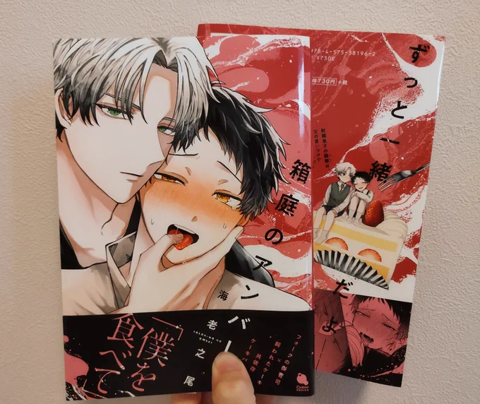 箱庭のアンバーの見本誌が届きました!大人の2人と子供の2人が詰め込めてめちゃ可愛くデザインして頂いて大満足カバーの下には共依存漫画も… 