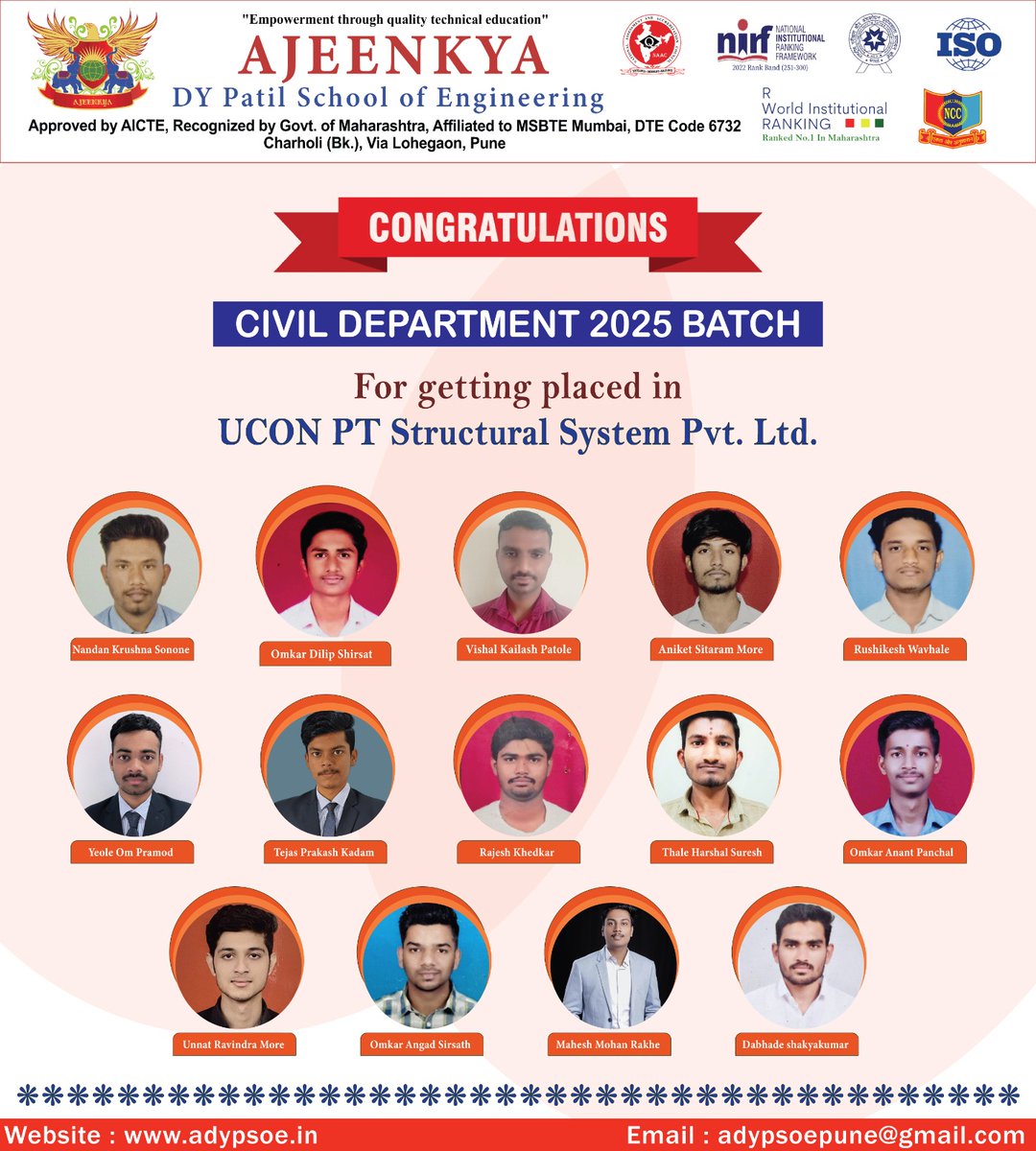 Ajeenkya DY Patil School of Engineering, Pune tweet media