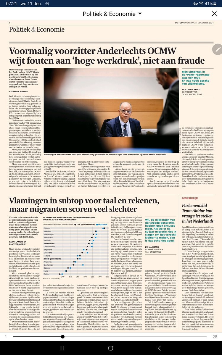 Vlaamse parlementslid in Brussels parlement schendt de taalwetten door enkel Frans te spreken. 

Bruxelles: une région aparte entière.