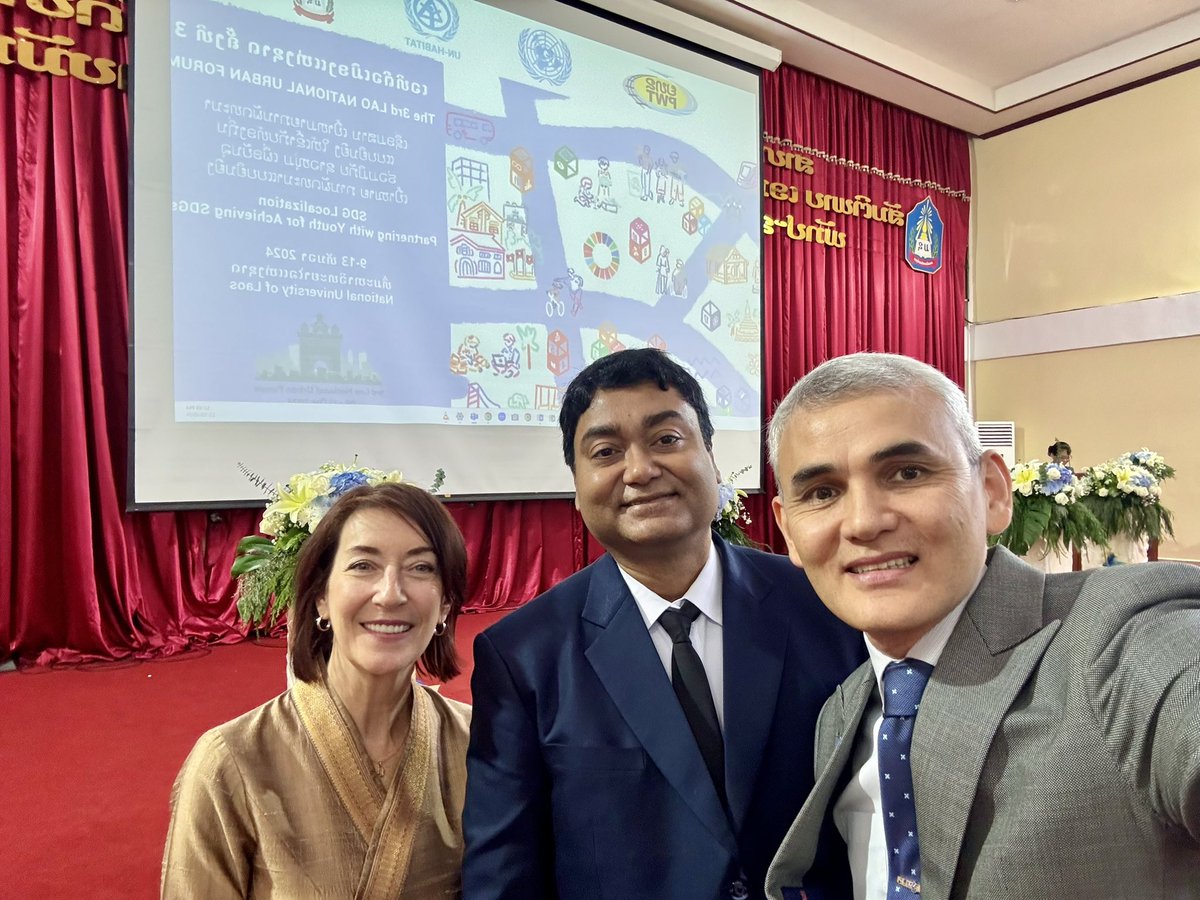 Bakhodir Burkhanov (@bakhodirab) on Twitter photo The 3rd Lao National Urban Forum is taking place this week at the Nat’l University of Laos! Led by <a href="/UNHABITAT/">UN-Habitat</a>, #LNUF is a great platform to discuss solutions and partnerships for sustainable #urban development. This year’s focus: Local action and #youth engagement for SDGs 👧🏻🌇👦🏻 The 3rd Lao National Urban Forum is taking place this week at the Nat’l University of Laos! Led by <a href="/UNHABITAT/">UN-Habitat</a>, #LNUF is a great platform to discuss solutions and partnerships for sustainable #urban development. This year’s focus: Local action and #youth engagement for SDGs 👧🏻🌇👦🏻