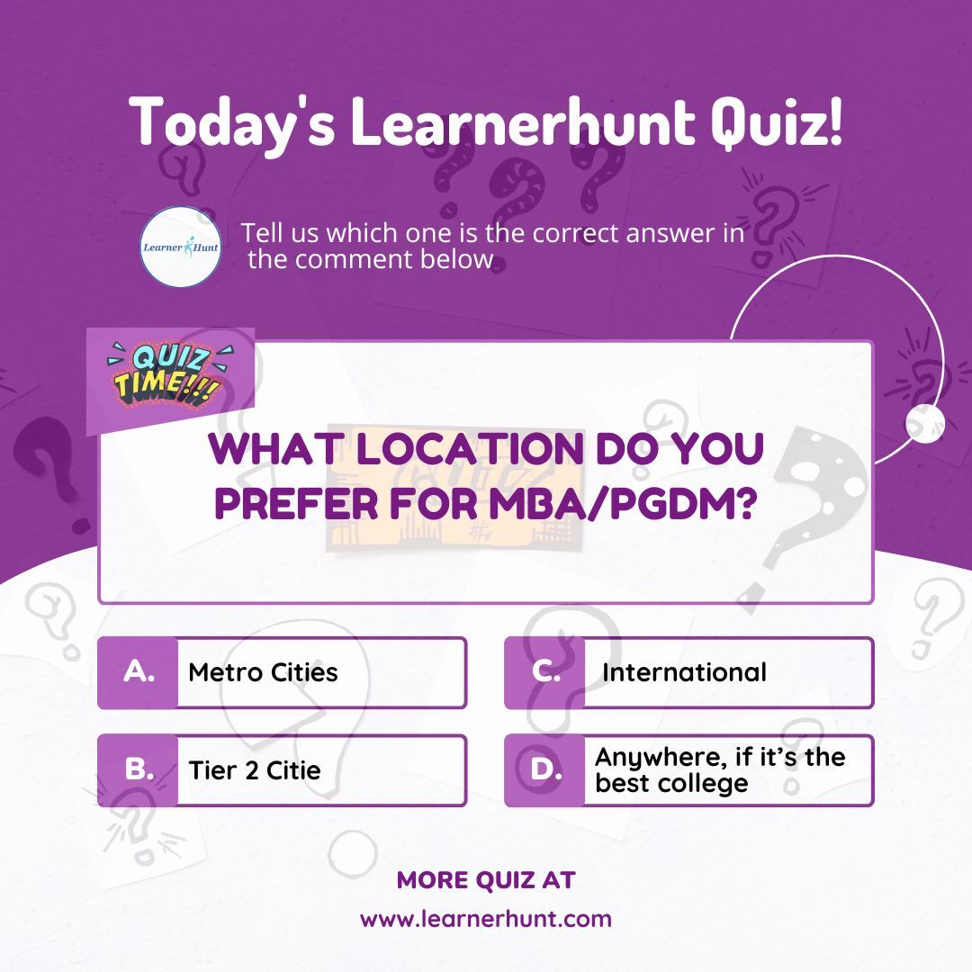 learnerhunt's tweet image. 🎓📊 Your MBA/PGDM journey starts here! Vote now and let Learnerhunt guide you to success.

#LearnerhuntPoll #MBAAdmissions2024 #PGDMCounseling