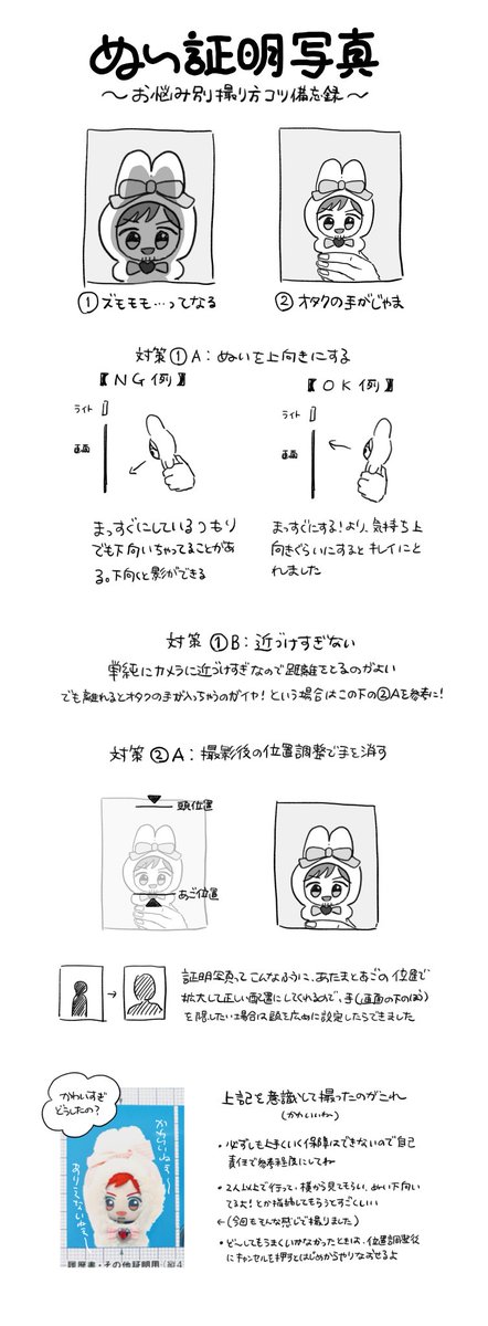 sidemのkireiコラボでぬいの証明写真を撮ってきたので、次回があった時のために自分用にコツをまとめてみた 