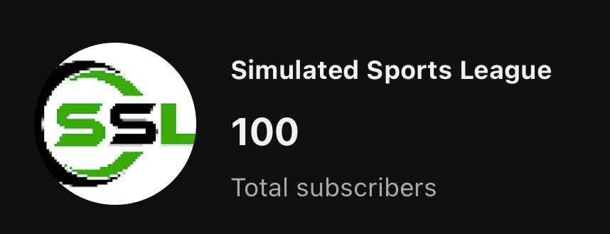 SSportsLeague's tweet photo. A very big thank you to all 100 of you who have subscribed to us on #YouTube. We truly do appreciate all of you. https://t.co/iHeWnBCdkA