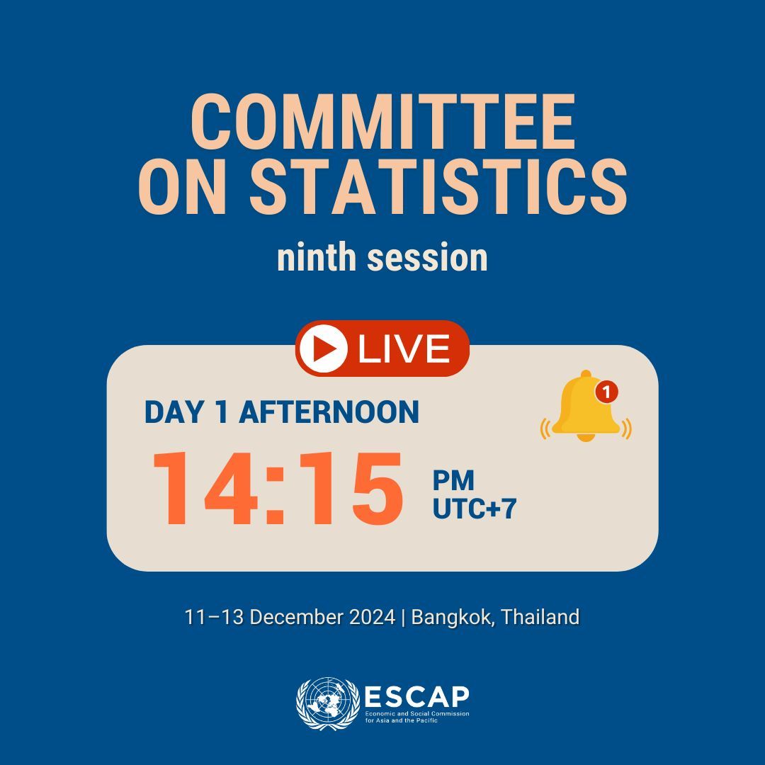 UNESCAP's tweet photo. How can we build resilient statistical systems that prep us for the future? 🤔
Curious about these topics? Join us for the afternoon session: https://t.co/sBRokc9Aty
#PowerOfData #Data4SDGs #AsiaPacific #APStatsCST9 https://t.co/HscMwr7ZIR