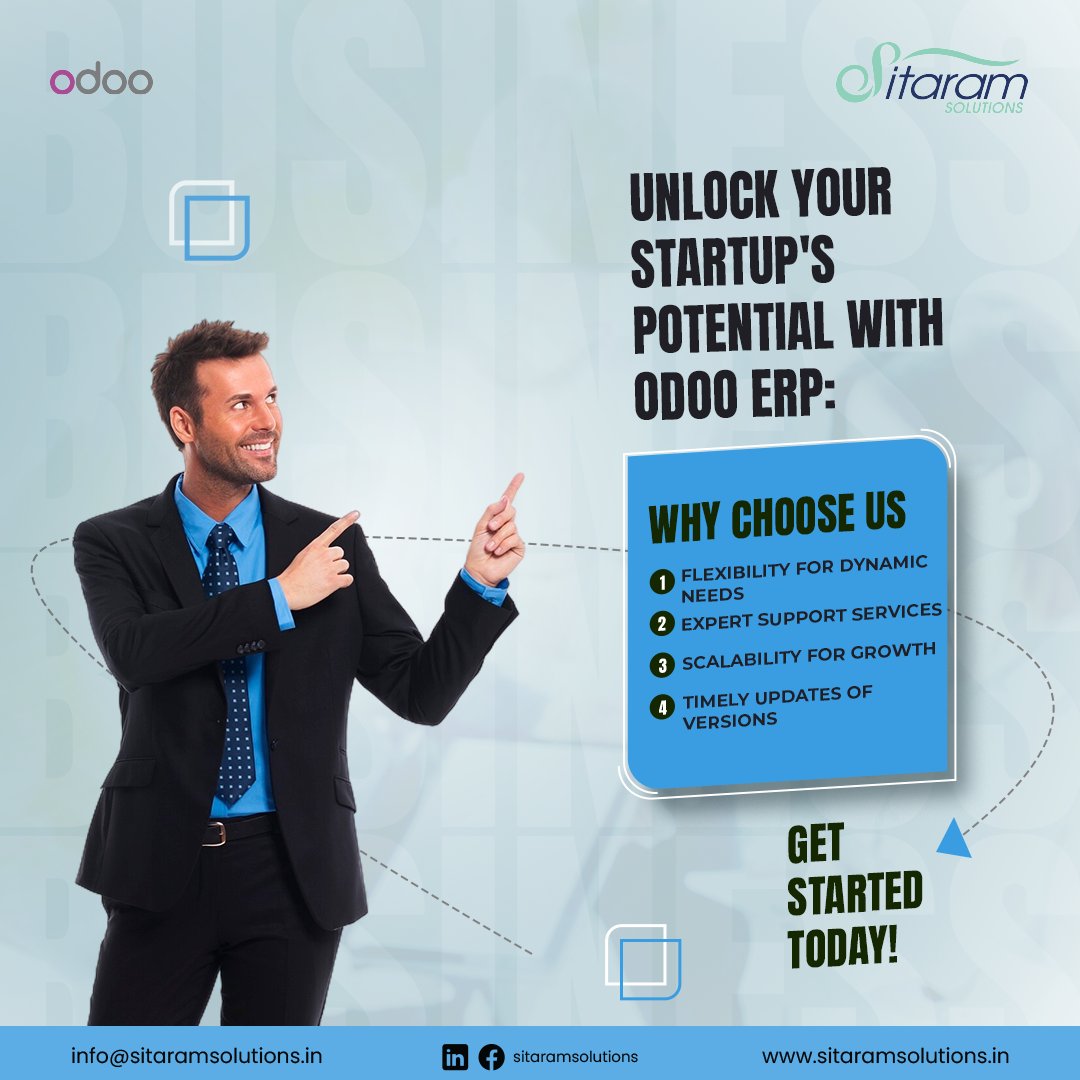 SitaramSolution's tweet image. Flexible ERP for Dynamic Needs – Empower Your Startup with Odoo!
#OdooERP #StartupSolutions #ERPSolutions #BusinessGrowth #StreamlineOperations #TechForStartups #ScaleYourBusiness #SitaramSolutions #BusinessTools #InnovationInBusiness #ERPExperts #OdooServices #OdooPartner #Odoo