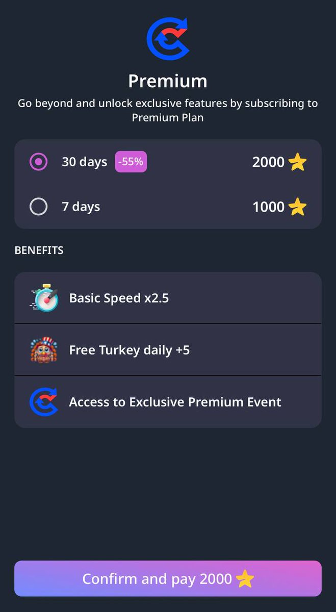 CAPtchaAirdrop's tweet photo. Ready to unlock CAPtcha to a whole new level? - Introducing CAPtcha Premium ⭐

What’s in it for you? 
⚡️ Blazing Speed Boost: Get x2.5 Basic Speed – no more waiting!  
🦃 Daily Turkey Bonus: Enjoy +5 free plays every day to max out your rewards.  
🎟 Exclusive Access: Join Premium-only events and unlock special perks just for you.  

Go Premium ⭐ today and maximize the best from CAPtcha before listing day 🥳!

#CAPtcha #premium #ListingDay