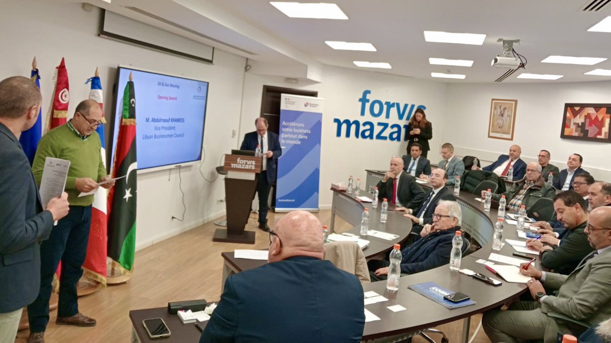 MichelBauza's tweet photo. Merci à @ForvisMazarsGrp pour l’accueil à Tunis 🇹🇳 des rencontres 🇫🇷🤝🇱🇾 @businessfrance autour des besoins du secteur privé pour le secteur O&G en Libye
#TFR2Rives @GritliSelim #Codeveloppement 🤝@libyan_bc https://t.co/zRnfjKutqm