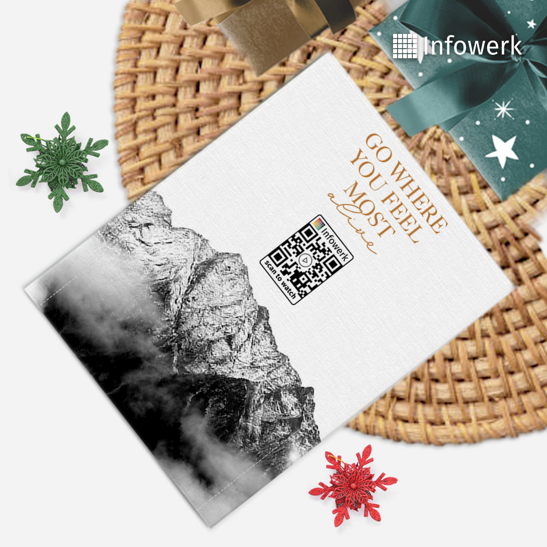 Infowerk_at's tweet photo. NEU: Integriere Videos in deine Designs mit Hilfe von QR-Codes! Im FreeDesign kannst du jetzt Videos hochladen und durch einen QR-Code auf deinem Wunschprodukt platzieren. Gestalte los auf https://t.co/y7E3MwL0Yd und mach Weihnachten persönlicher und digitaler als je zuvor! https://t.co/apVbXM3F5D