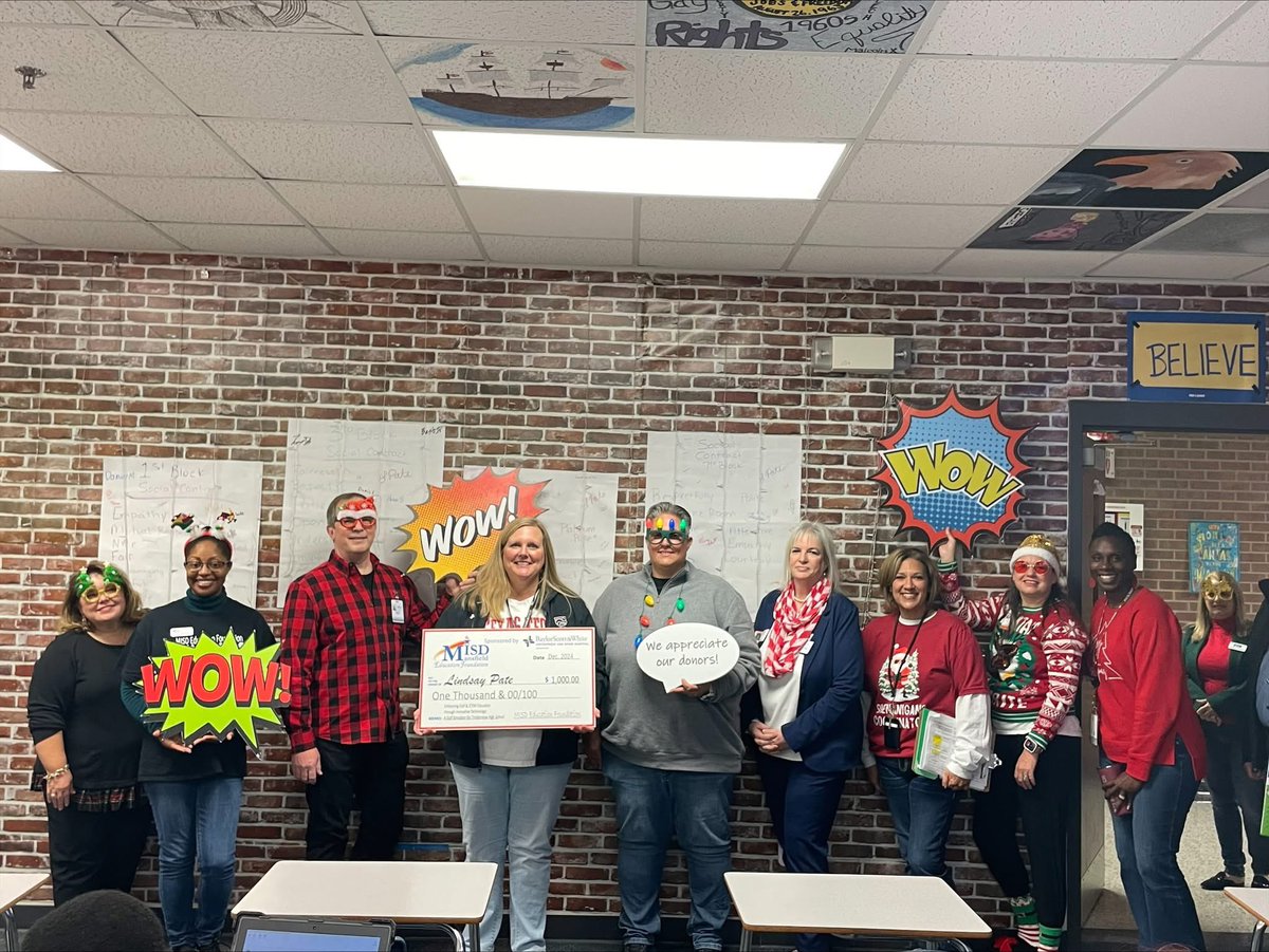 THS_Wolves_Golf's tweet photo. We were awarded a grant today from the MISD Education Foundation! It was sponsored by Baylor Scott &amp; White Orthopedic &amp; Spine in Arlington. Thanks to @FoundationMISD and @bswhealth_DFW for helping us take it to the next level! https://t.co/t6vwVgjXeU