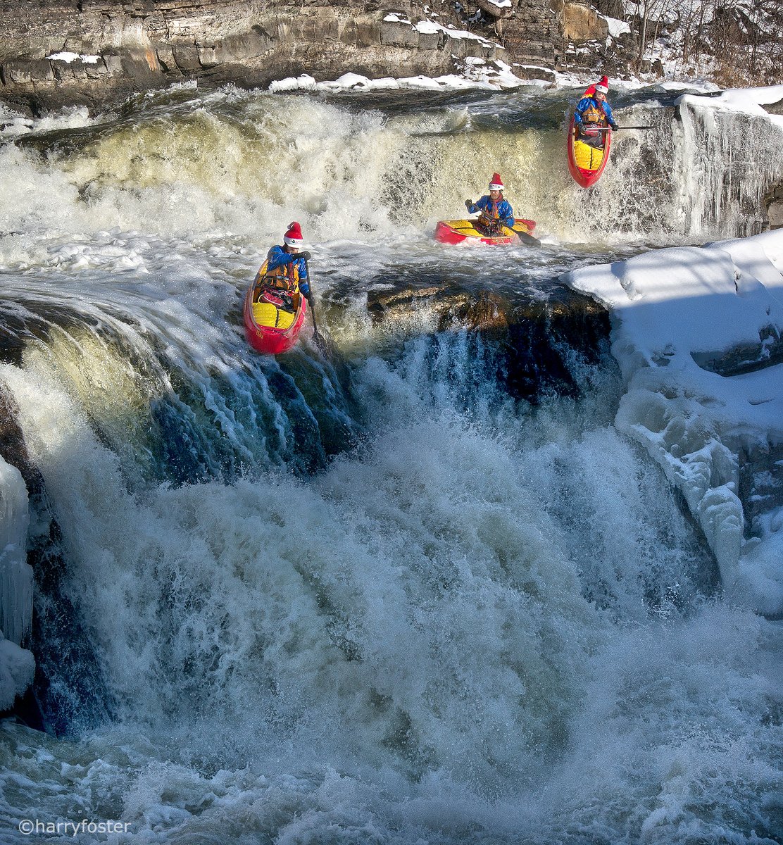 harry_fosters's tweet photo. #TimeMacine for today over time. #1 2013 Son John going over #HogsBack Falls in a canoe. (friends did it too)  #2 2017 delicate ice in the sun. #3 2018 Ice, snow, driftwood, sunset. #4 2018  #Sophie in snow, river behind.  #NaturePhotography https://t.co/n0rm4pyHo7
