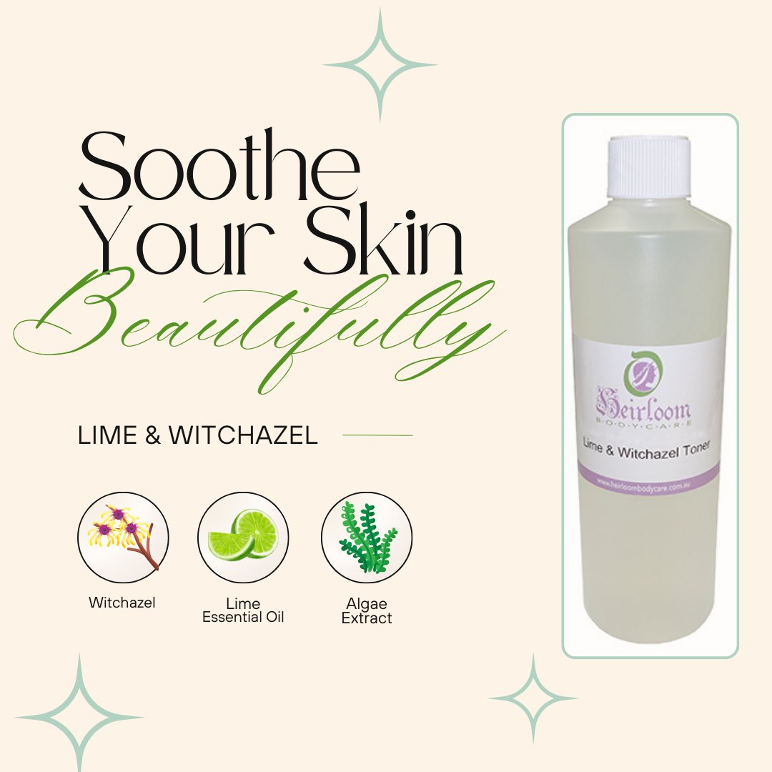 HeirloomBody's tweet image. Toning is a key component in any skincare routine or daily regimen. Our Lime &amp;amp; Witchazel toner helps improve the texture of your skin and can be used as is or modified to suit your needs to bring out the best in your skin🌟