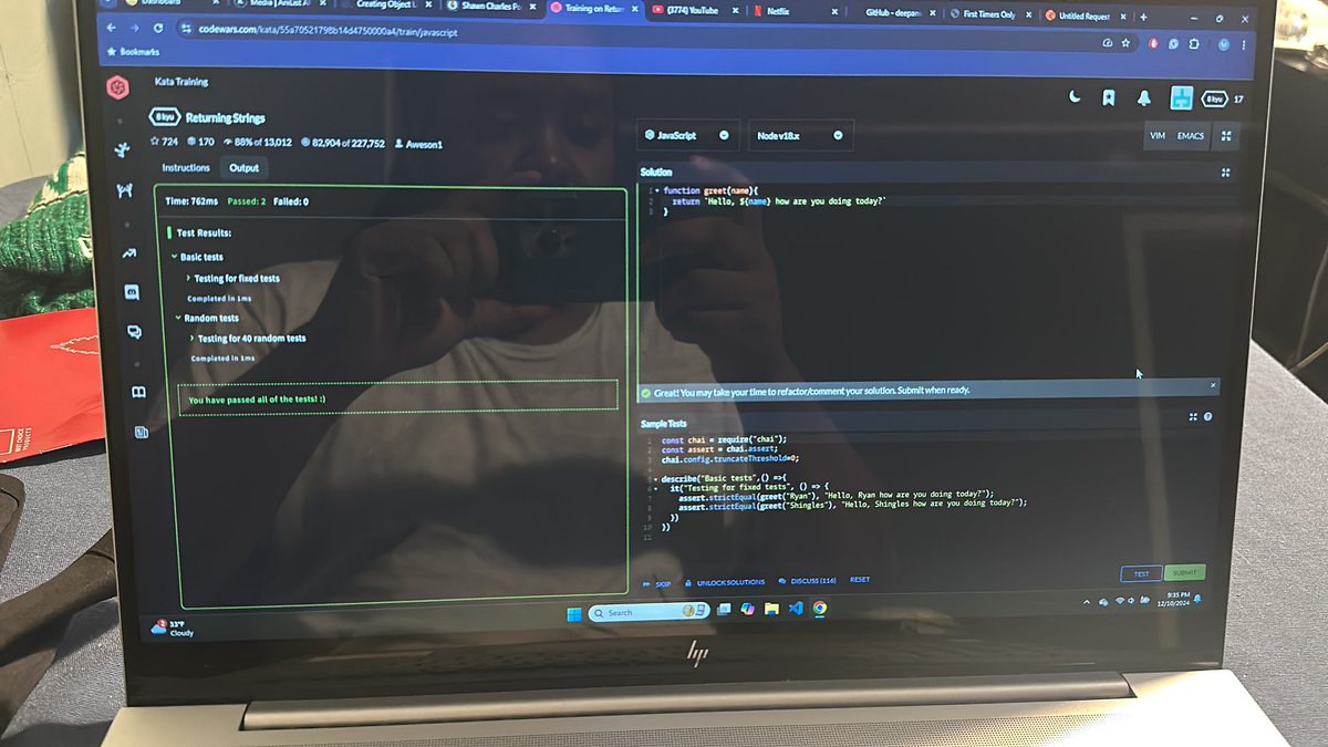 qwodee's tweet image. Think it’s time to move to 7kyu’s? I advance faster in Tekken 😓
#100Devs 
#fullstackdeveloper