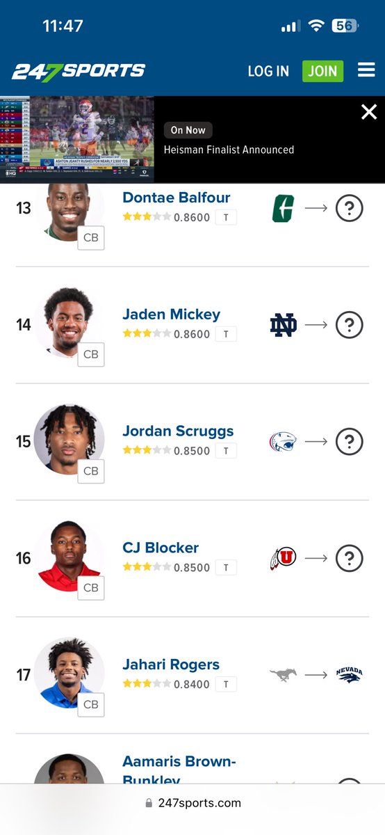 JordyScruggs's tweet photo. Number 4 rated CB in Sun Belt, Top 15 in the portal‼️ https://t.co/LgJqFJ8HSA