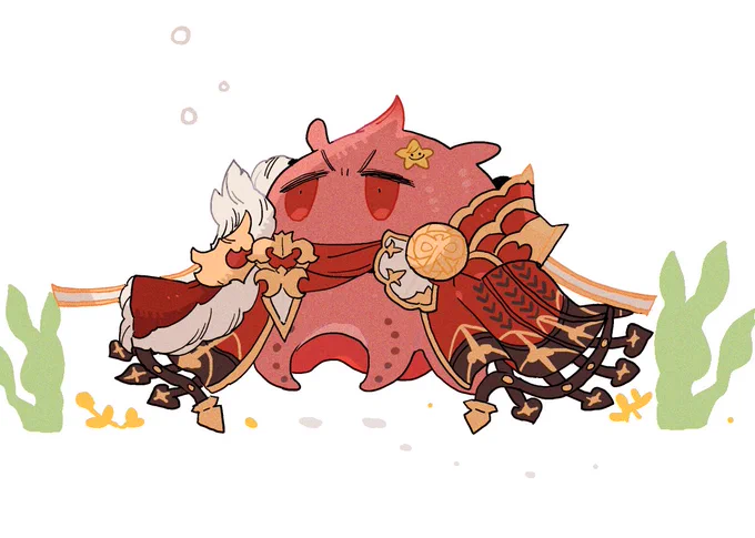パメ🐙🐙
ヒトヴェちゃは強くなりたいってお願いしてたらひらひらいっぱいつけて🐙になれたね…(?)
ヴェパシの𝓜𝓮𝓷𝓭𝓪𝓴𝓸いっぱい接種したい…大ファンなので…🧡❤️ 