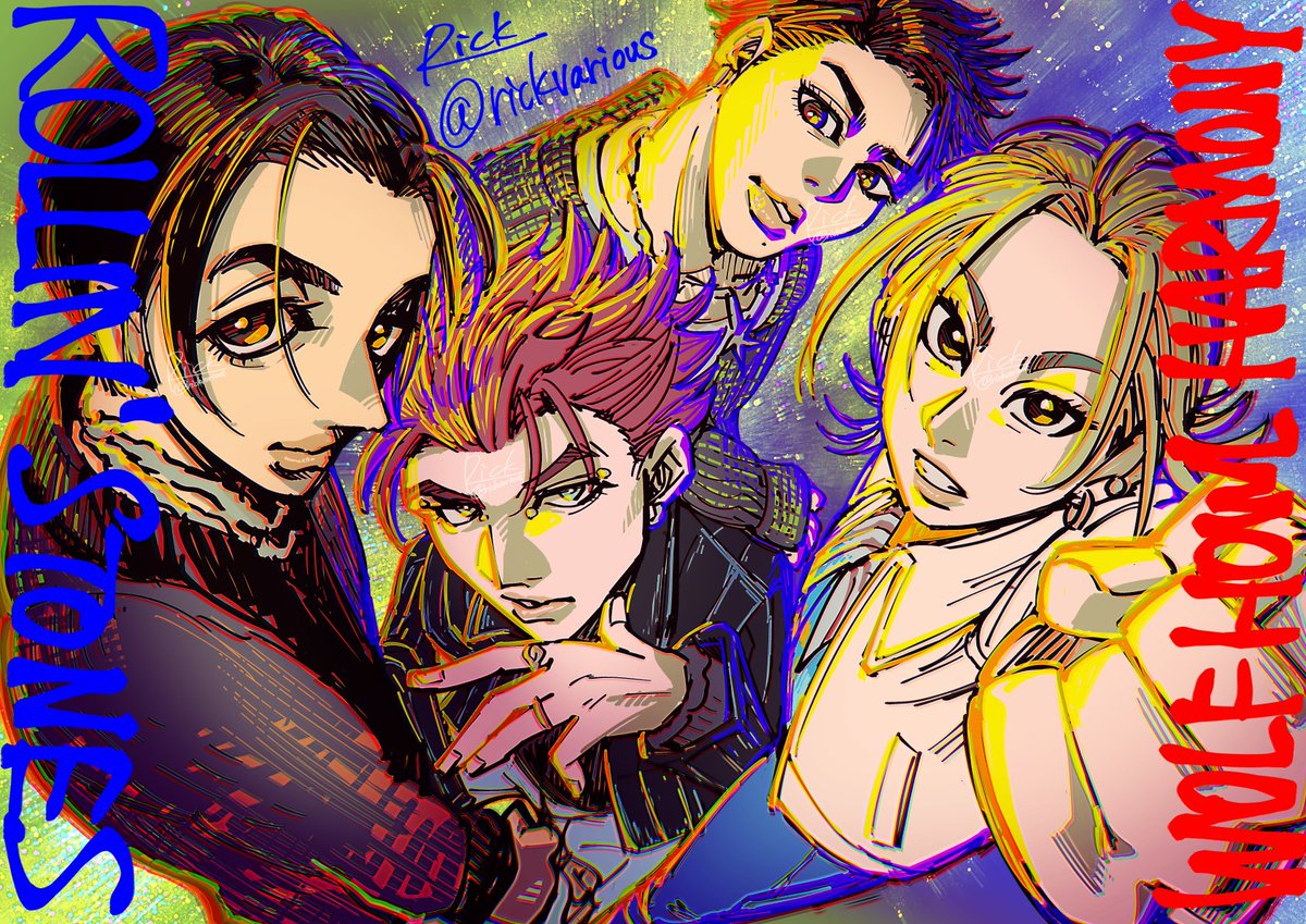 rickvarious's tweet image. #ROLLINSTONES Concept Video観たよ記念の #ファンアート 😎
観たときすぐラフ描いて、仕上げるまでにだいぶかかっちゃったけど‼️描きたかったので🥹やっと描けて満足

📽️youtu.be/cxtIVEsTb88?si…

🎧wolfhowlharmony.lnk.to/rollinstones_d…

#WOLFHOWLHARMONY #WHH
#RYOJI #SUZUKI #GHEE #HIROTO