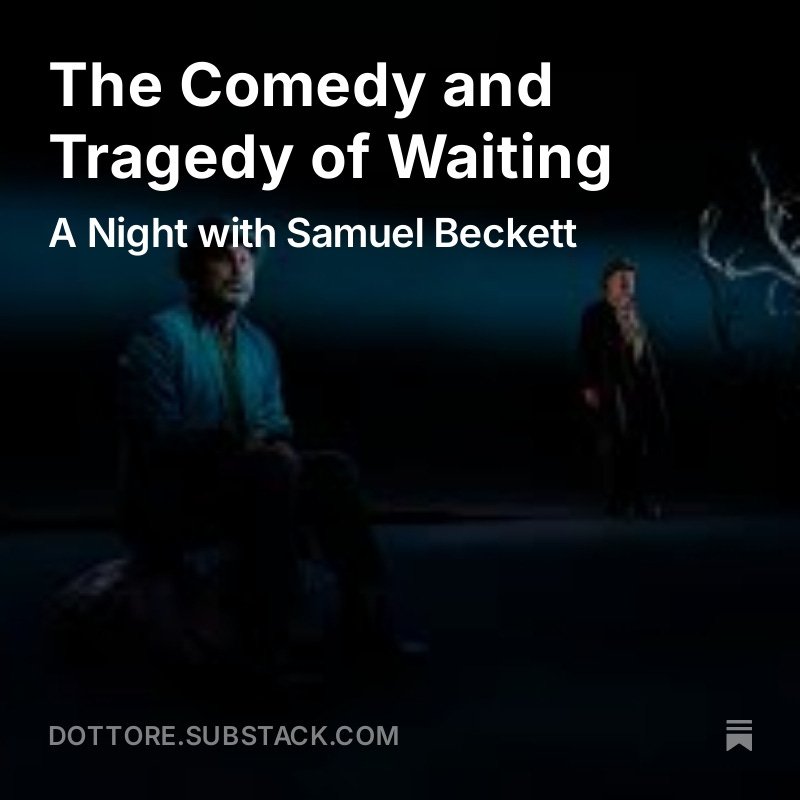 The Geffen Playhouse’s rendition of Waiting for Godot is a must-see, a production that does justice to Beckett’s genius while offering a fresh, thought-provoking interpretation. open.substack.com/pub/dottore/p/…