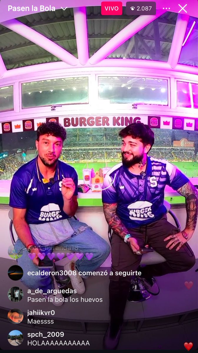 Deportivo Saprissa 💜 (@saprissaoficial) on Twitter photo 📺 ¡YA EN DIRECTO! Pasen la Bola en nuestro Instagram
AQUÍ: bit.ly/3BA8EB0
👉🏻 <a href="/keiz_tweet/">KEIZ</a>, <a href="/BOLACRIS7/">Christian Bolaños N.🇨🇷</a> y <a href="/BurgerKingCR1/">BurgerKingCR</a> 📺 ¡YA EN DIRECTO! Pasen la Bola en nuestro Instagram
AQUÍ: bit.ly/3BA8EB0
👉🏻 <a href="/keiz_tweet/">KEIZ</a>, <a href="/BOLACRIS7/">Christian Bolaños N.🇨🇷</a> y <a href="/BurgerKingCR1/">BurgerKingCR</a>