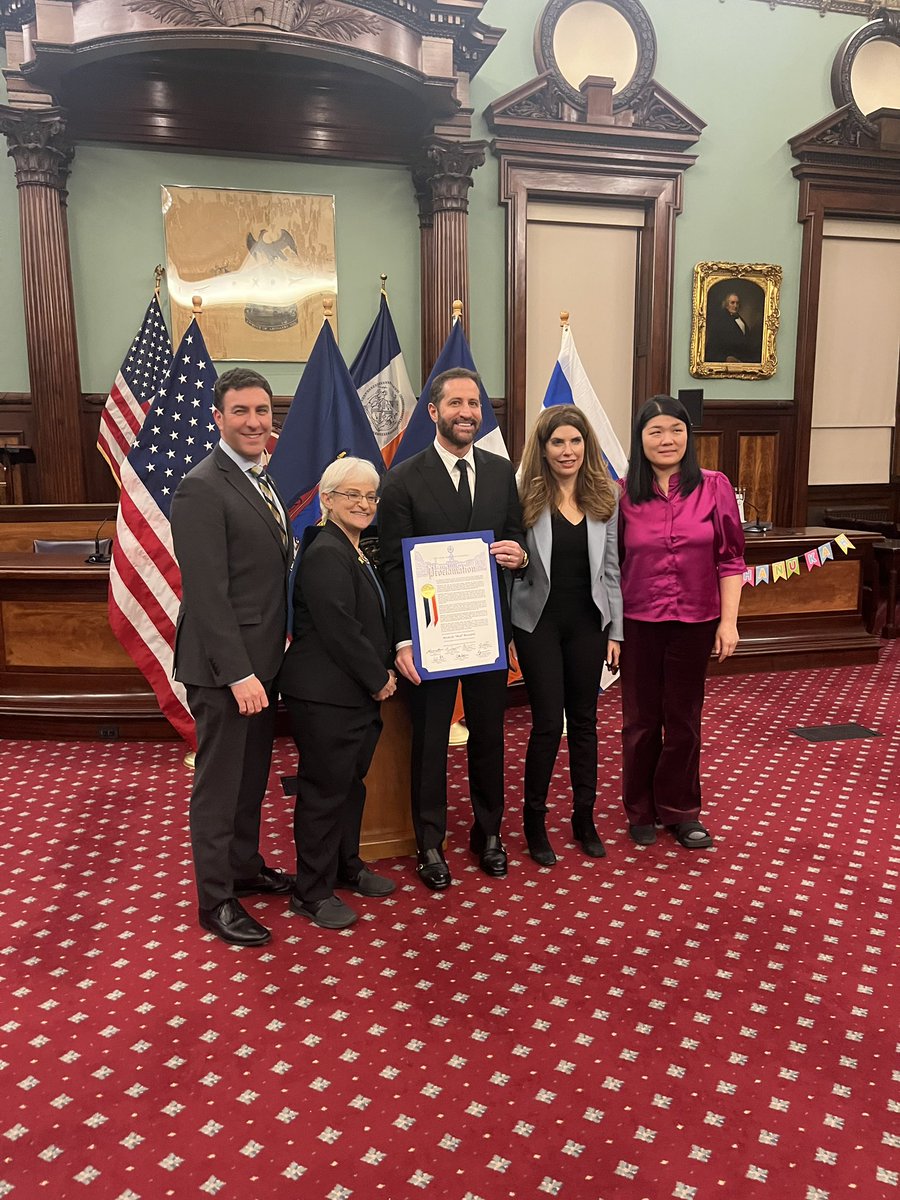 Julie Menin (@juliemenin) on Twitter photo Tonight we celebrated #Chanukah🕎 at City Hall with <a href="/NYCCouncil/">New York City Council</a> <a href="/NYCJewishCaucus/">NYC Jewish Caucus</a>, @UJAfedNY@JCRCNY! Proud to recognize honorees Charlie Tebele and <a href="/MODI_COMEDIAN/">MODI</a> and celebrate the Festival of Lights during these difficult times. Tonight we celebrated #Chanukah🕎 at City Hall with <a href="/NYCCouncil/">New York City Council</a> <a href="/NYCJewishCaucus/">NYC Jewish Caucus</a>, @UJAfedNY@JCRCNY! Proud to recognize honorees Charlie Tebele and <a href="/MODI_COMEDIAN/">MODI</a> and celebrate the Festival of Lights during these difficult times.