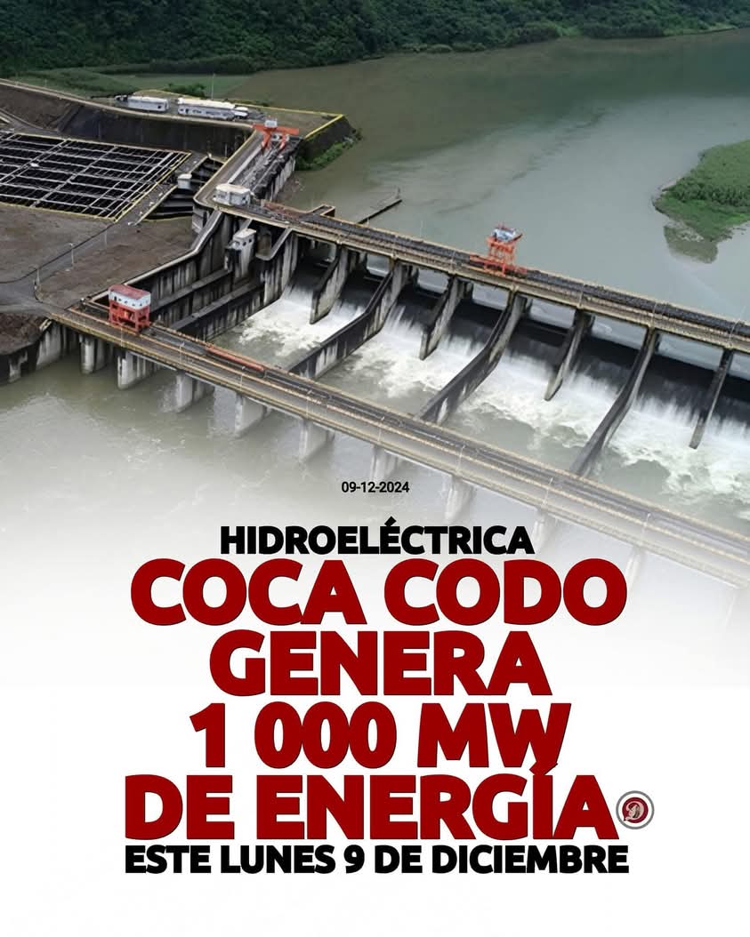 RRueda_Ermel's tweet image. 🆘ELEFANTE BLANCO HÉROE NACIONAL, SE ECHÓ AL HOMBRO AL ECUADOR🆘🆘
#Aplausos
Hidroeléctrica #CocaCodoSinclair, está generando más de #MilMegavatios, desde las 10h00, al aumentar el caudal del &quot;río Coca&quot;. La producción subió con las lluvias desde la primera semana diciembre 2024.