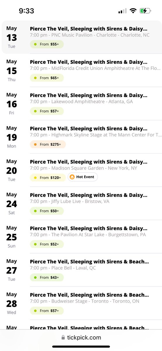 Why is Philly triple the price of everywhere else??😩 
-Unemployed student teacher who is missing her dream line up.
<a href="/Kellinquinn/">K𝐞𝐥𝐥𝐢𝐧 Q𝐮𝐢𝐧𝐧</a> <a href="/SWStheband/">Sleeping With Sirens</a> <a href="/piercetheveil/">Pierce The Veil</a> <a href="/piercethevic/">Vic Fuentes</a>